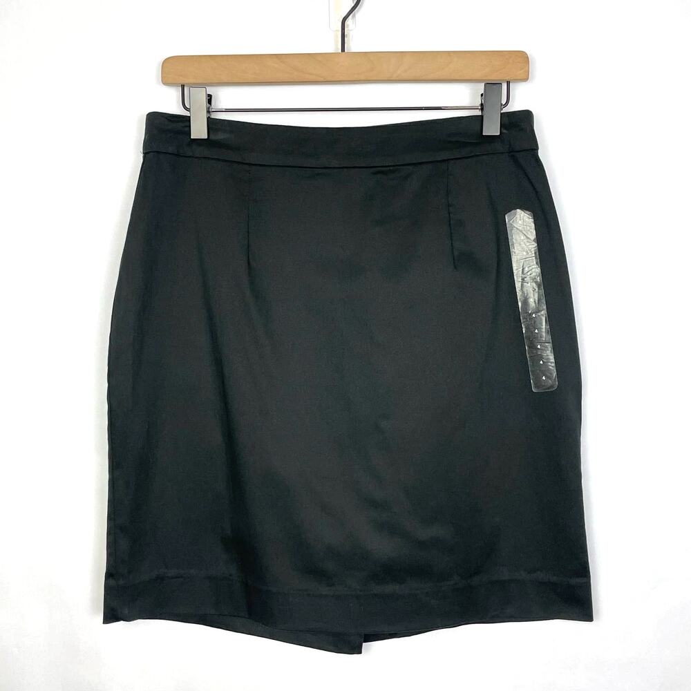 GAP NEW Black Cotton Blend Short Classic Career Office Corpcore Pencil Skirt